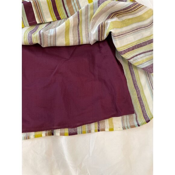 Anthropologie Burlap Brand Striped Dress With Embellished Rosette Bodice & Waist - Picture 4 of 7